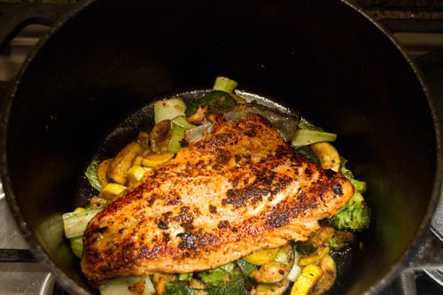 Blackened salmon with a deeply seasoned crust, a signature use for Spice Czar Blackened Seasoning.