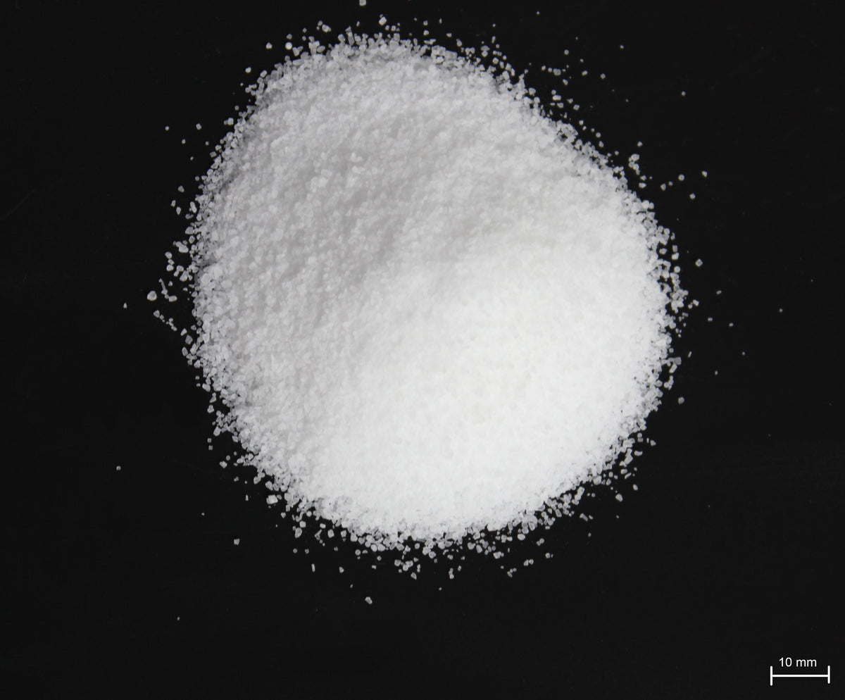 High-resolution fine-grain sea salt with a scale reference, accurately representing Spice Czar Fine Sea Salt. Photo by Poyraz 72 via Wikimedia Commons.