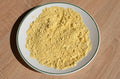 High-resolution gram flour made from chickpeas, accurately representing Spice Czar Chickpea Flour. Wikimedia Commons image.