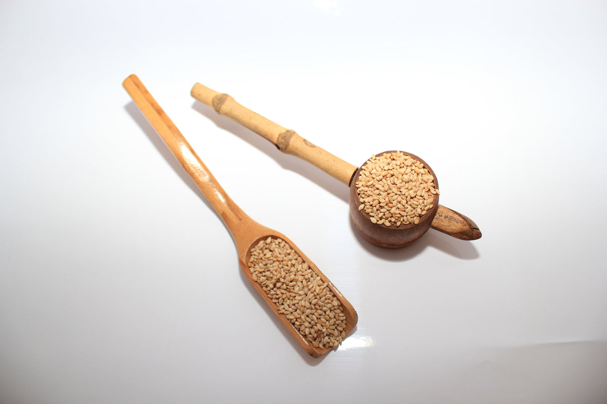 High-resolution toasted sesame seeds, accurately representing Spice Czar Toasted Sesame Seeds. CC0 image via Wikimedia Commons.