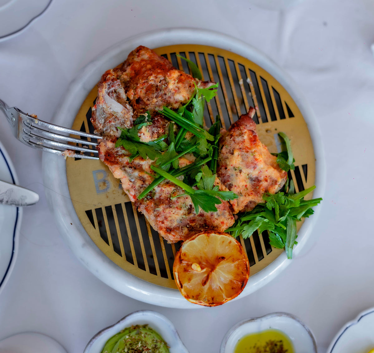 Grilled chicken with lemon and herbs for Mediterranean Dry Rub