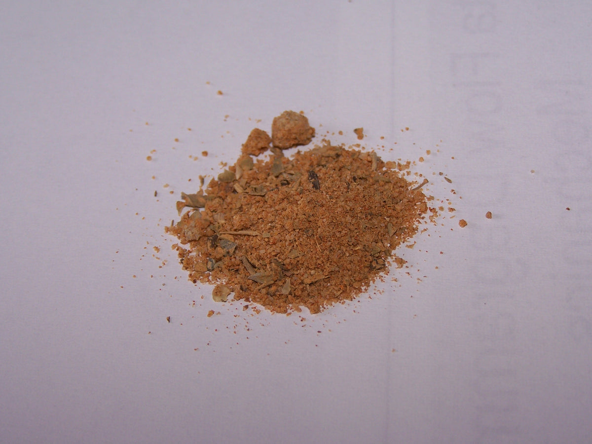 Cajun spice mixture showing the red-brown seasoned appearance used to represent Spice Czar Andouille Sausage Seasoning. Photo by Henna via Wikimedia Commons, CC BY-SA 1.0.