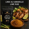 Spice Czar Lima Aji Amarillo Lime Rub with golden aji amarillo spice blend, lime, and grilled chicken