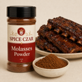 Molasses Powder 4 oz Spice Czar shaker with visible product and serving suggestion