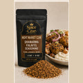 Spice Czar Night Market Czar Shawarma Falafel Seasoning with warm brown aromatic blend and falafel serving visual