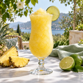 Pineapple Lime serving inspiration; optional fresh fruit and garnish are not included in the dry mix.