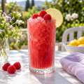 Raspberry Lemonade serving inspiration; optional fresh fruit and garnish are not included in the dry mix.