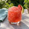 Strawberry Lime serving inspiration; optional fresh fruit and garnish are not included in the dry mix.