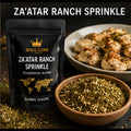Spice Czar Za'atar Ranch Sprinkle with herb-sesame ranch seasoning and a savory serving suggestion
